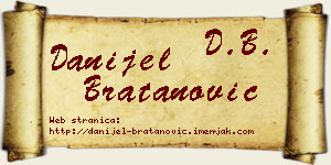 Danijel Bratanović vizit kartica